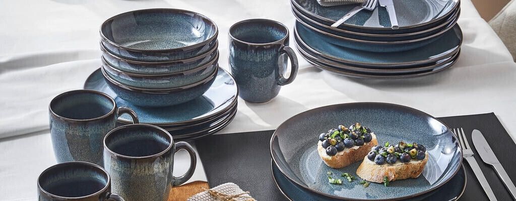 villeroy boch lave gris geschirrset 12 tlg